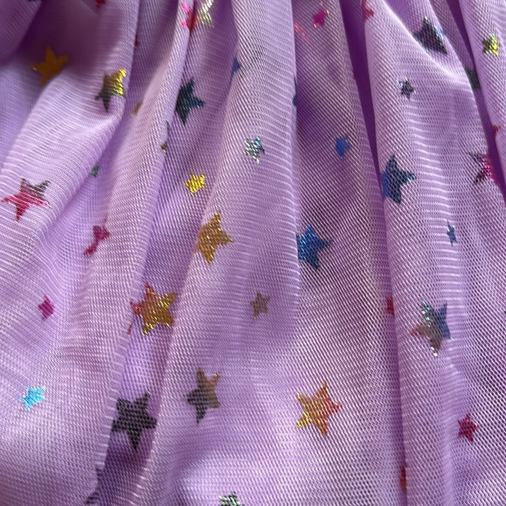 Dani Chins Toddler Lavender Tulle Skirt Stars Size 5 - Picture 2 of 4